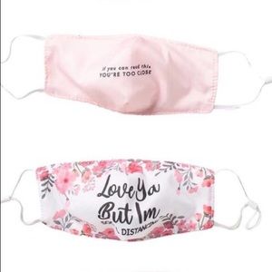 Pink & White Floral Fashionable Mask
